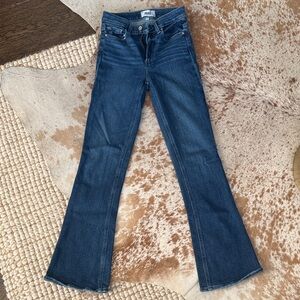 PAIGE Women's Dark Blue Wide Leg Jeans